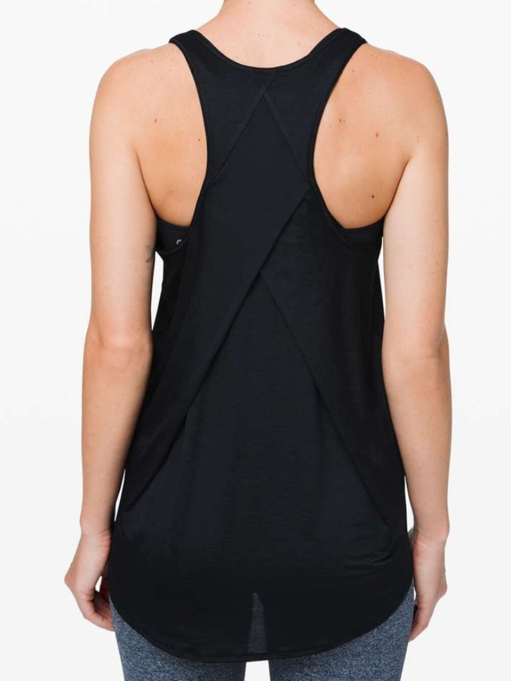 Lululemon Essential Tank Pleated *Jersey Black size 8 NWOT